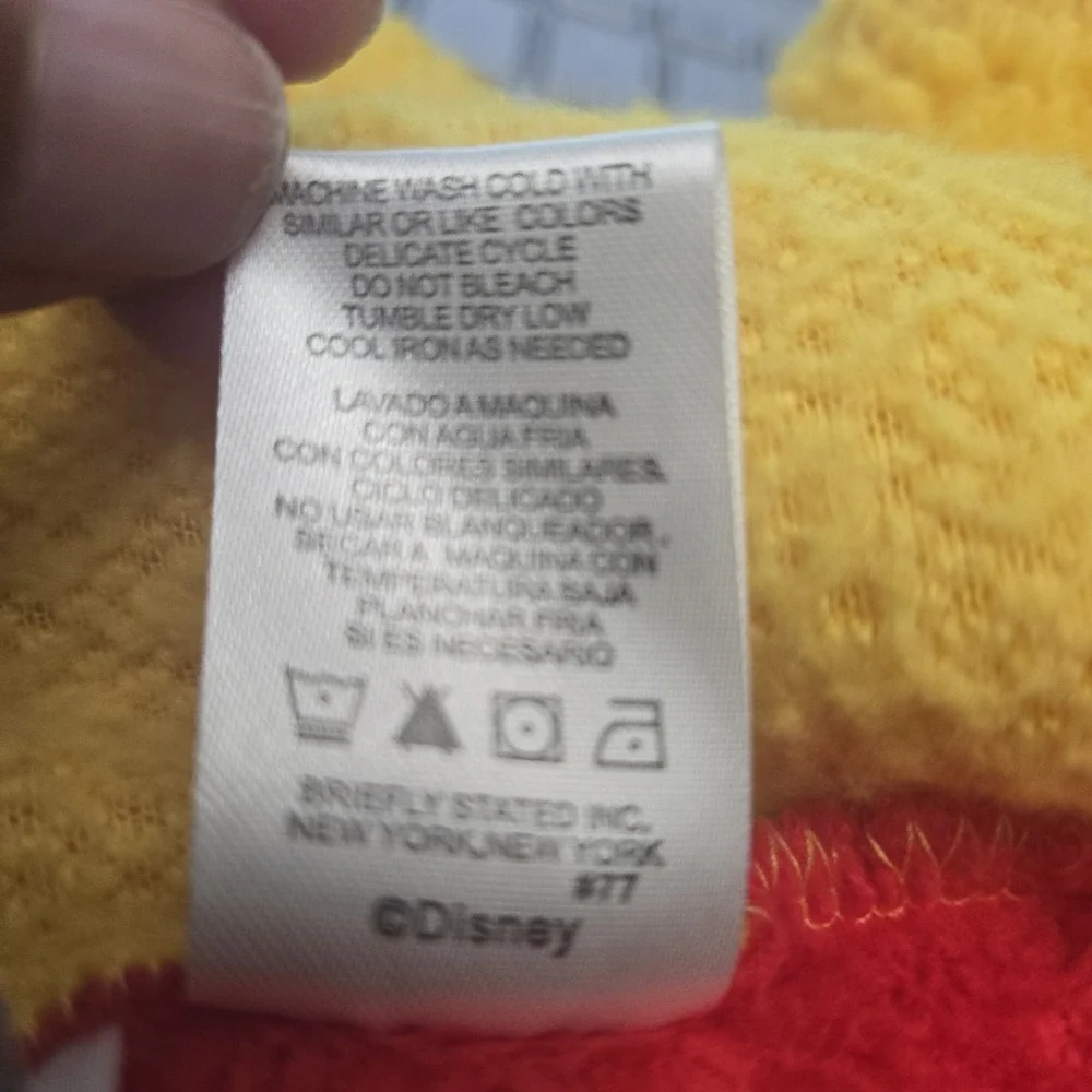 Winnie The Pooh Disney Zip Up Union Suit Adult Pajama Body Suit Size Large 12/14 - Picture 6 of 6